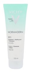 Очищающее средство для лица Vichy Normaderm 3in1 скраб + маска + моющее средство 125 мл цена и информация | Средства для очищения лица | pigu.lt