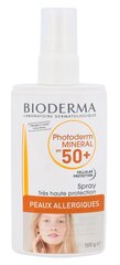 Apsauga nuo saulės jautriai veido odai Bioderma Photoderm Mineral Spray SPF50+ 100 g kaina ir informacija | Bioderma Kosmetika kūnui | pigu.lt