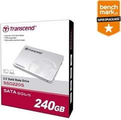 Transcend 220S TLC, 240GB, SATA3 (TS240GSSD220S) цена и информация | Внутренние жёсткие диски (HDD, SSD, Hybrid) | pigu.lt