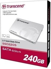 Transcend 220S TLC, 240GB, SATA3 (TS240GSSD220S) цена и информация | Внутренние жёсткие диски (HDD, SSD, Hybrid) | pigu.lt