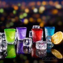 Разноцветные ледяные бокалы цена и информация | Стаканы, фужеры, кувшины | pigu.lt