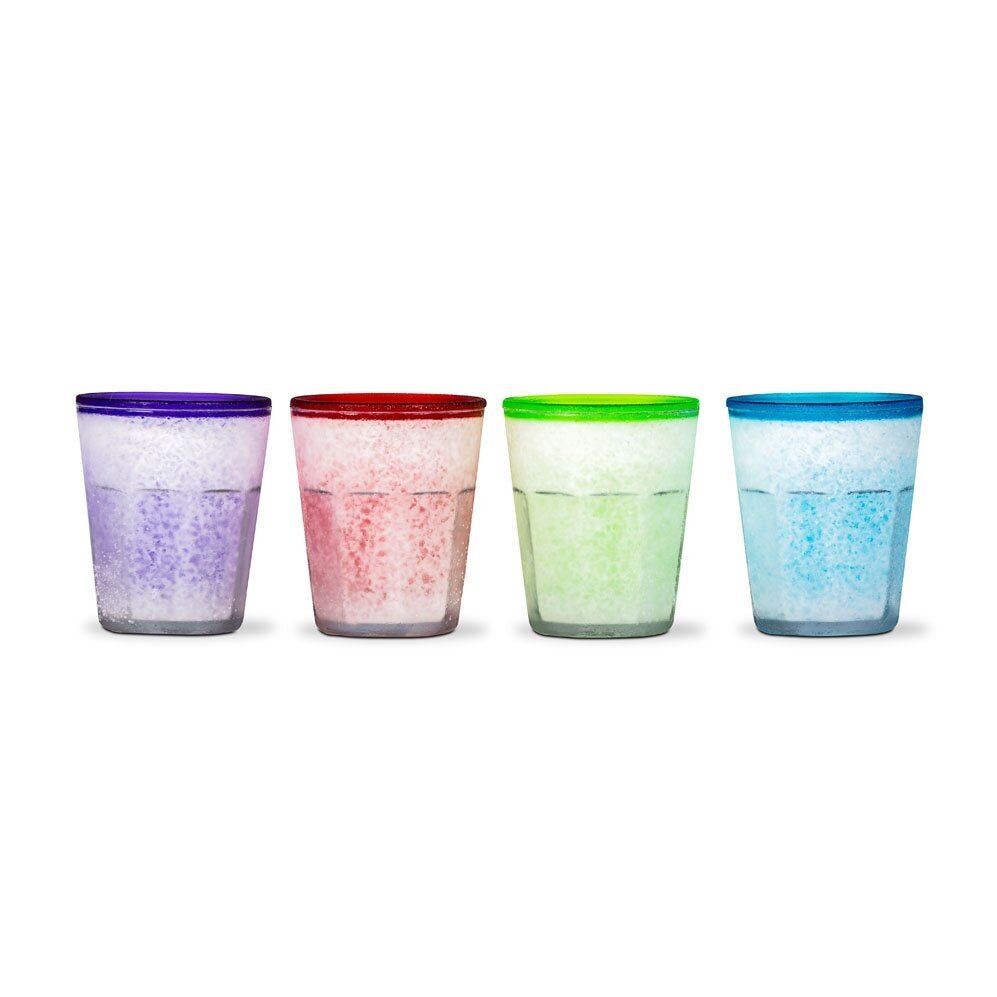 Spalvingi ledo stikliukai, 4 vnt. kaina ir informacija | Taurės, puodeliai, ąsočiai | pigu.lt