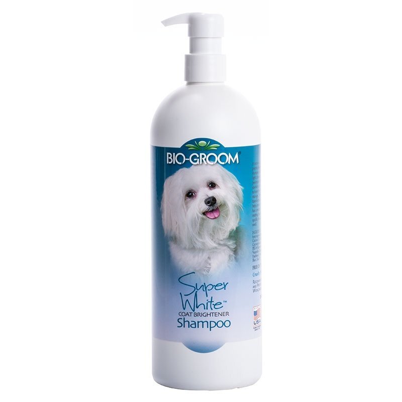 Šampūnas baltam kailiui Bio Groom Super White 355 ml kaina ir informacija | Kosmetinės priemonės gyvūnams | pigu.lt