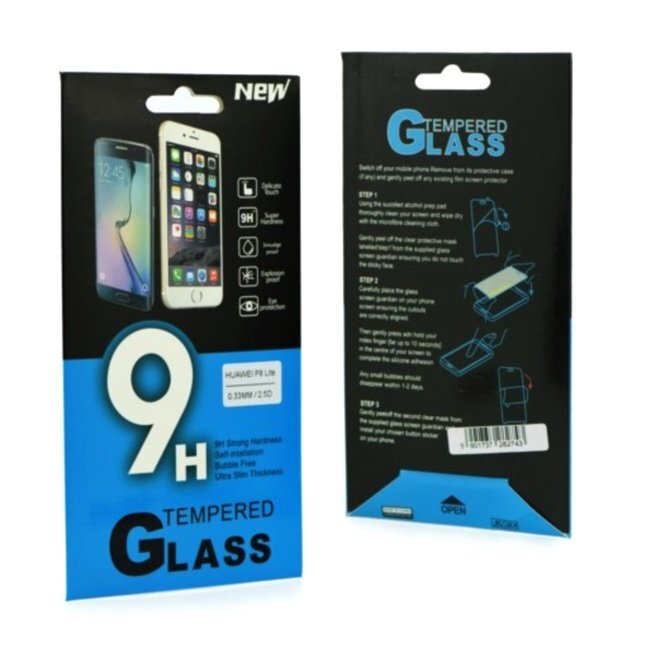 LCD apsauginis stikliukas 9H Huawei P8 Lite kaina ir informacija | Apsauginės plėvelės telefonams | pigu.lt