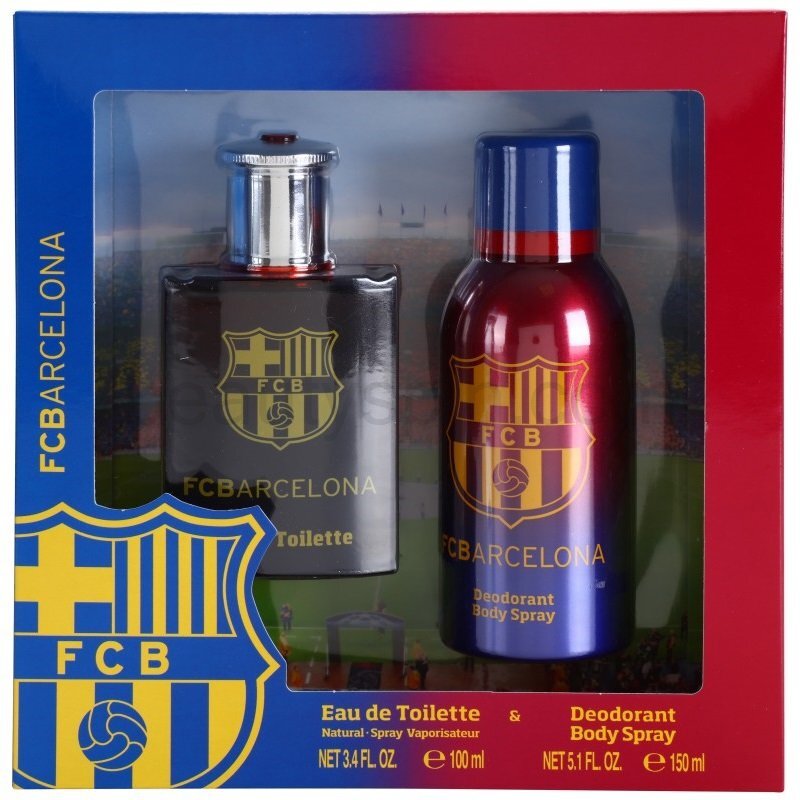 Rinkinys EP Line FC Barcelona EDT vyrams, 100 ml + purškiamas dezodorantas, 150 ml kaina ir informacija | Kvepalai vyrams | pigu.lt