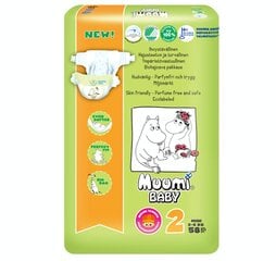 Подгузники Muumi Baby Mini (2) 3-6 кг, 58 шт. цена и информация | Подгузники | pigu.lt