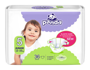 Sauskelnės PANDA Junior (5) 12-25 kg, 36 vnt. kaina ir informacija | Sauskelnės | pigu.lt