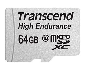 Карта памяти Transcend 64GB microSDXC 10 класс + SD адаптер цена и информация | Карты памяти для фотоаппаратов, камер | pigu.lt