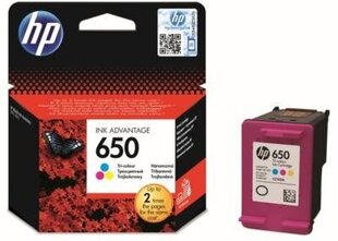 HP No.650 (CZ102AE), трехцветный картридж DeskJet Ink Advantage 1518, 1515, Ink Advantage 2520 hc, Ink Advantage 3515, Ink Advantage 4515 e, Ink Advantage 2545, Ink Advantage 1515, Ink Advantage 2516, Ink Advantage 2515, Ink Advantage 3546 e-All-in-One, Ink A цена и информация | Картриджи для струйных принтеров | pigu.lt