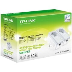 TP-Link TL-PA4010P Kit AV500 цена и информация | Маршрутизаторы (роутеры) | pigu.lt