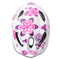 Детский велосипедный шлем Метеор МВ5-2, белый/фиолетовый цена и информация | Шлемы | pigu.lt