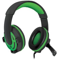 Игровая гарнитура Defender Warhead G-300 зеленый, кабель 2,5 м цена и информация | Теплая повязка на уши, черная | pigu.lt