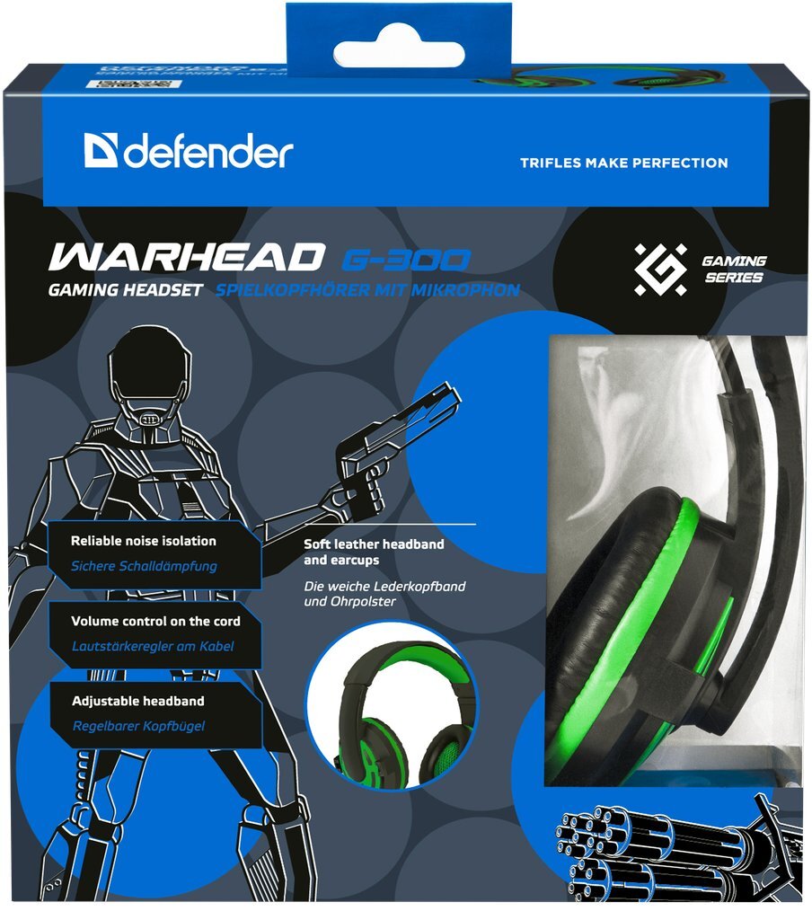 Defender Warhead HN-G300 kaina ir informacija | Ausinės | pigu.lt