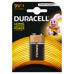 Батарейка Duracell 9V LR61 1 шт цена и информация | Батарейки | pigu.lt