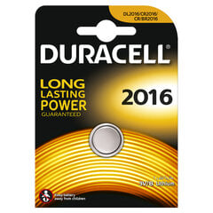 Батареи Duracell 2016, 1 шт. цена и информация | Батарейки | pigu.lt