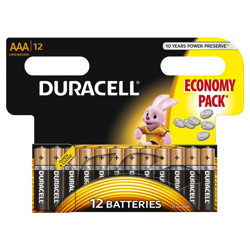 Elementai Duracell AAA LR03 12vnt. цена и информация | Elementai | pigu.lt