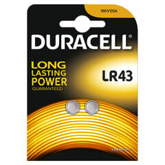 Elementai Duracell LR43 2vnt. kaina ir informacija | Elementai | pigu.lt