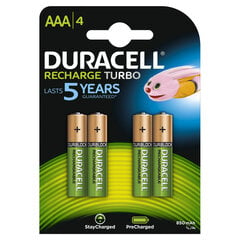 Įkraunami elementai Duracell AAA (850 mAh) LR03 4vnt. kaina ir informacija | Elementai | pigu.lt