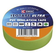 PVC izoliacinė juosta Izotape Ultra 19/20 žalia kaina ir informacija | Mechaniniai įrankiai | pigu.lt