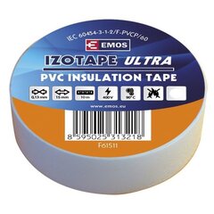 PVC izoliacinė juosta IZOTAPE ULTRA 15/10 balta kaina ir informacija | EMOS Santechnika, remontas, šildymas | pigu.lt