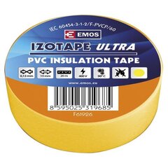 Изоляционная лента PVC Izotape Ultra 19/20 желтая цена и информация | Механические инструменты | pigu.lt