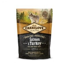 Carnilove Salmon & Turkey Adult Large Breed 1,5kg kaina ir informacija | Sausas maistas šunims | pigu.lt