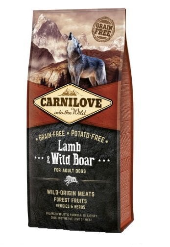 Carnilove Lamb & Wild Boar for Adult 12kg цена и информация | Sausas maistas šunims | pigu.lt