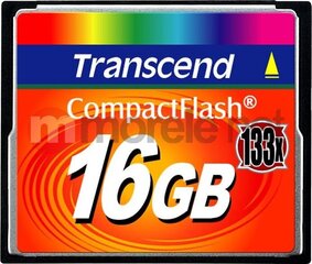 Карта памяти 16GB/133X TS16GCF133 TRANSCEND цена и информация | Карты памяти для телефонов | pigu.lt