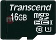 Transcend microSD 16GB kaina ir informacija | Atminties kortelės telefonams | pigu.lt