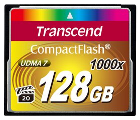 Transcend Compact Flash 128GB 1000x kaina ir informacija | Atminties kortelės telefonams | pigu.lt