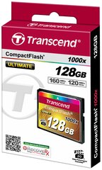 Transcend Compact Flash 128GB 1000x kaina ir informacija | Atminties kortelės telefonams | pigu.lt