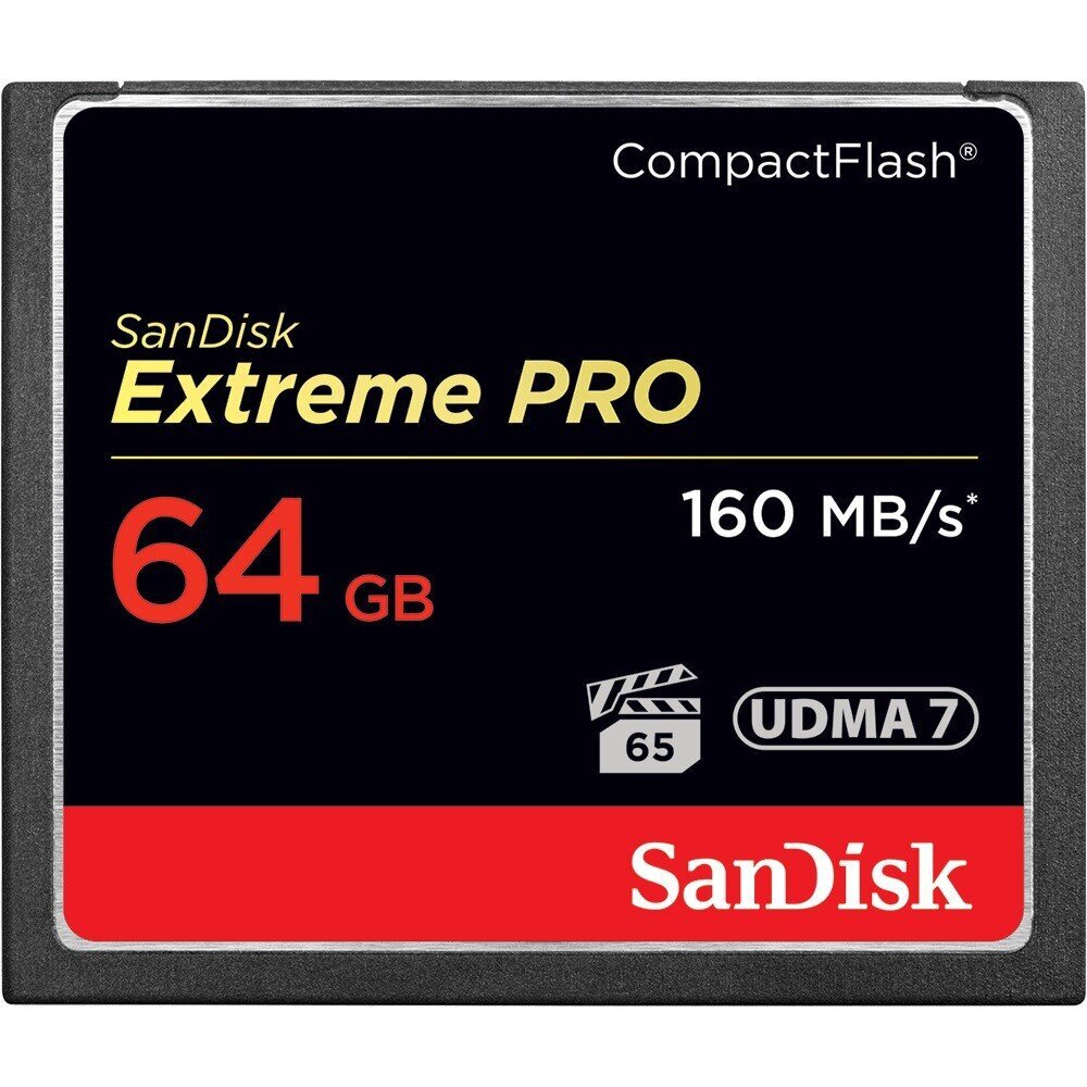 Atminties kortelė SanDisk Extreme Pro CompactFlash 64GB 160MB/s цена и информация | Atminties kortelės fotoaparatams, kameroms | pigu.lt