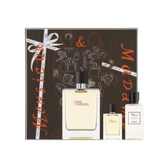 Rinkinys Hermes Terre d'Hermes vyrams: tualetinis vanduo EDT, 100 ml + dušo želė, 40 ml + EDT vyrams, 5 ml цена и информация | Мужские духи | pigu.lt