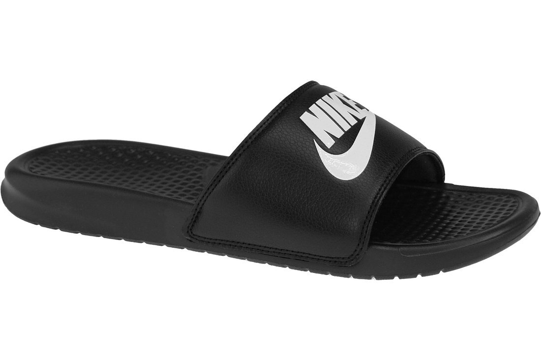 Vyriškos šlepetės Nike Benassi JDI M 343880, juodos цена и информация | Vyriškos šlepetės, basutės | pigu.lt