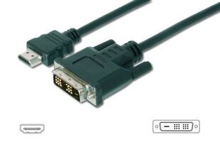 Assmann AK-330300-100-S, HDMI/DVI-D, 10 м цена и информация | Кабели и провода | pigu.lt