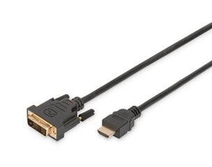 Assmann, HDMI/DVI-D, 2 m kaina ir informacija | Kabeliai ir laidai | pigu.lt