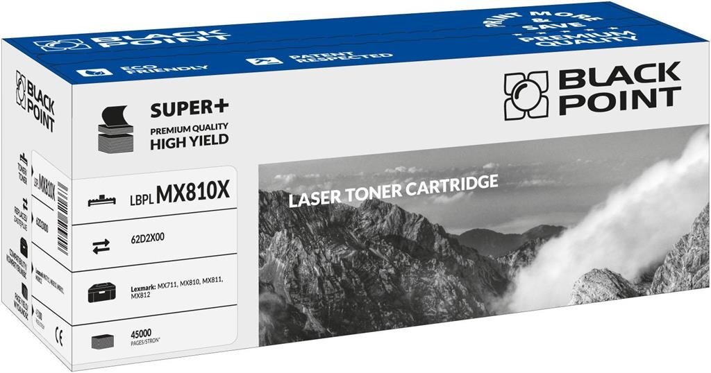 Toner Black Point LBPLMX810X | black | 45000 pp | Lexmark | 62D2X00 цена и информация | Kasetės lazeriniams spausdintuvams | pigu.lt