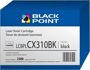Тонер Black Point LCBPLCX310BK | черный | 2500 стр | Lexmark | 80C2SK0 цена и информация | Black Point Компьютерная техника | pigu.lt