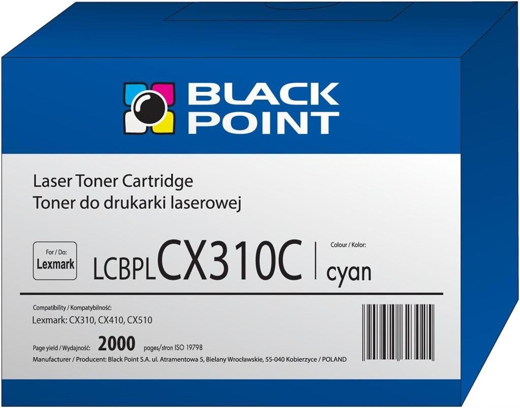 Toner Black Point LCBPLCX310C | cyan | 2000 pp | Lexmark | 80C2SC0 цена и информация | Kasetės lazeriniams spausdintuvams | pigu.lt
