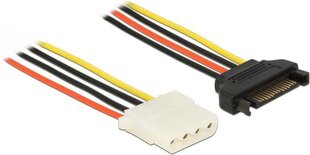 Delock Molex - SATA, 0.2m, Wielokolorowy (60136) kaina ir informacija | Kabeliai ir laidai | pigu.lt