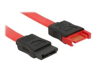 DeLOCK 83952 SATA kabelis 0,2 m SATA 7-pin Juoda, Raudona kaina ir informacija | Kabeliai ir laidai | pigu.lt