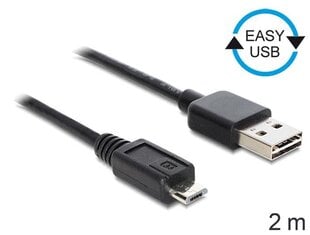 Delock 83367, Easy USB-A/Micro USB, 2 m kaina ir informacija | Kabeliai ir laidai | pigu.lt