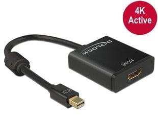 Delock Adapter mini Displayport 1.2 male > HDMI female 4K Active черный цена и информация | Адаптеры, USB-разветвители | pigu.lt
