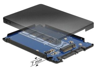 Delock 2.5'' adapteris Sata 22 Pin > M.2 NGFF kaina ir informacija | Komponentų priedai | pigu.lt