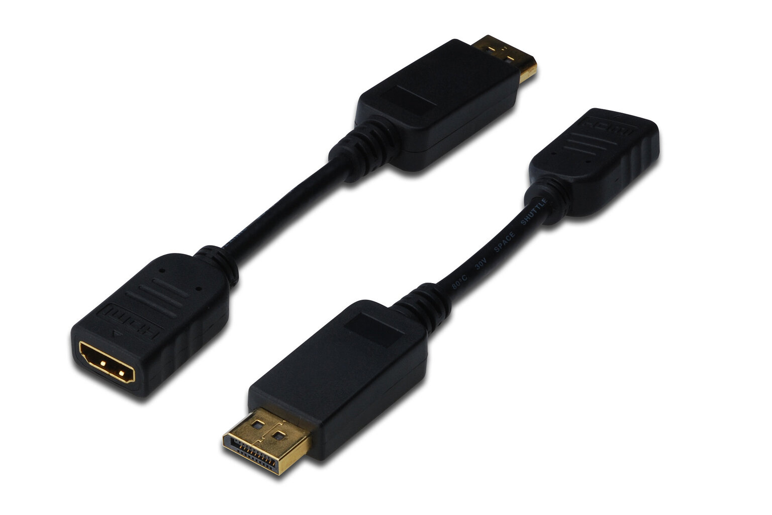 Assmann, DP/HDMI, 0.15 m kaina ir informacija | Adapteriai, USB šakotuvai | pigu.lt