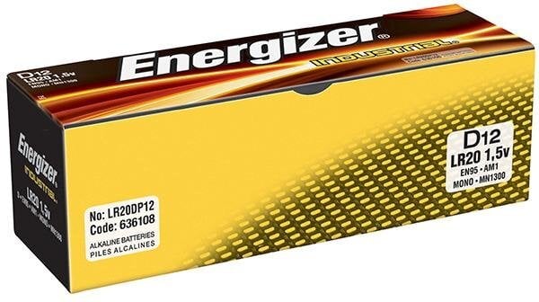 Baterijos Energizer Industrial LR20 1.5V цена и информация | Elementai | pigu.lt