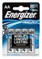 Battery, ENERGIZER Ultimate Lithium, AA, L91, 1.5V, 4 pcs kaina ir informacija | Elementai | pigu.lt