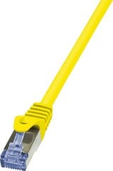 Komutacinis kabelis LogiLink Cat.6A 10G S/FTP PIMF PrimeLine 1,5m geltonas kaina ir informacija | Kabeliai ir laidai | pigu.lt
