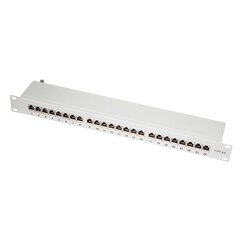 Komutacinė panelė LogiLink 19'' Cat.6A STP 24 ports, pilka kaina ir informacija | Logilink Kompiuterių priedai | pigu.lt