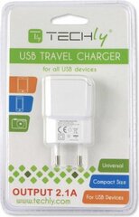 Įkroviklis Techly USB 5V 2.1A, baltas kaina ir informacija | Krovikliai telefonams | pigu.lt